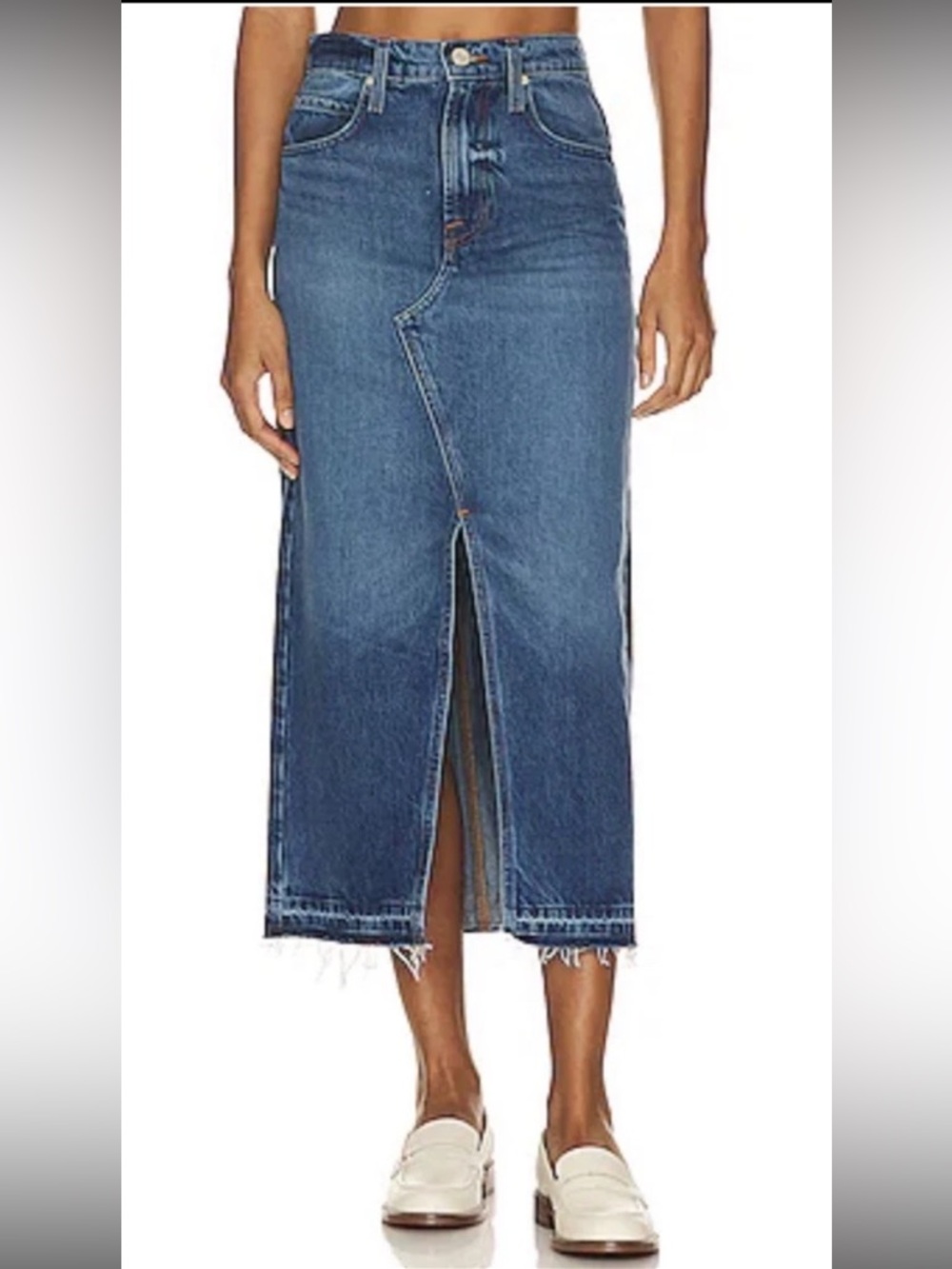 Frame Denim The Midaxi Denim Skirt In Del Amo Blue Women Size 25 REVOLVE